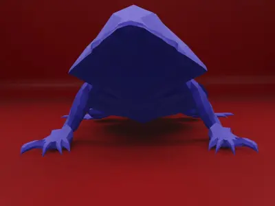 Dart the Bearded Dragon Low Poly Low-poly 3D model