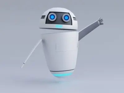Robot Droid Character Low-poly 3D model