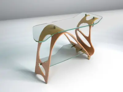 Wooden design Table 3D model