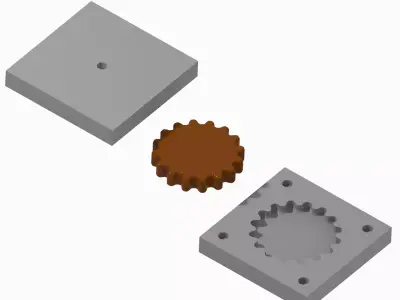 Chocolate Mold Mechanical Gear 3D print model