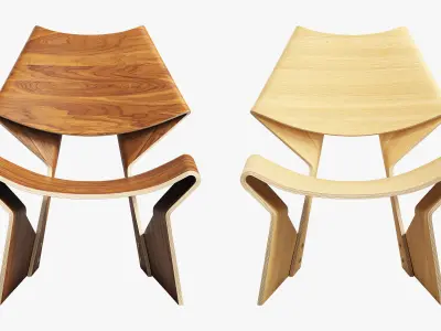 Grete Jalk chair 3D model