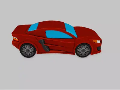 Low Poly Car 3D model