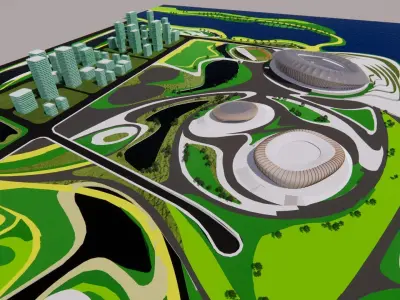 Masterplan Guangzhou Sport Center 3D model
