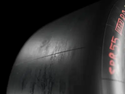 Michelin Pilot Sport GT Slick Real-World Details Low-poly 3D model