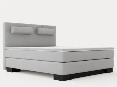 Hilton Luxury Continental Bed 180x200 Low-poly 3D model