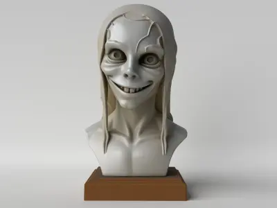 Scary Bust  Horror Sculpture for Halloween 3D print model