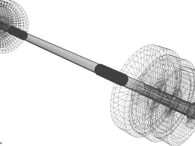 Exercise Equipment Barbell 3D model