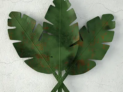 Palm Leaves Metal Wall Art 3D model