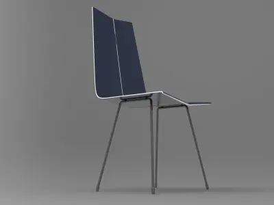 Plast Chair Low-poly 3D model