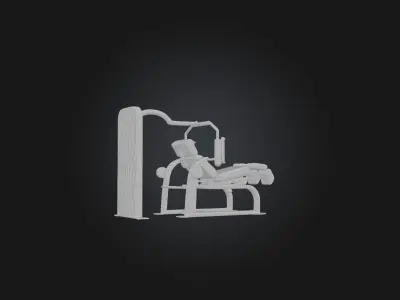Lateral Raise Machine Low-poly 3D model
