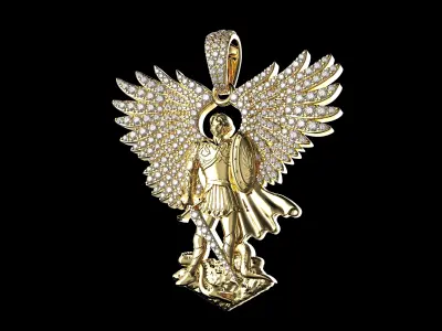 St Michael Gold N1267 3D print model