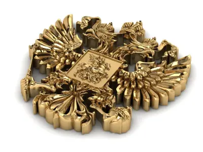 Russian Coat of arms gerb 1914 3D print model