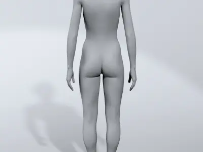 luxury female fashion mannequin regal composition Low-poly 3D model