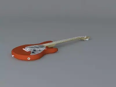 Ernie Ball MusicMan Silhouette guitar  Free 3D model