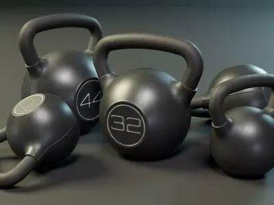 Kettlebell Set PBR Low-poly 3D model