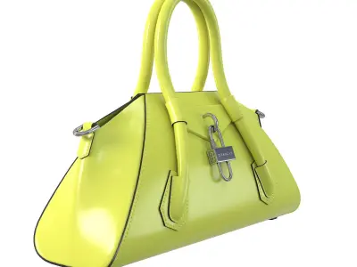 Givenchy Mini Antigona Bag Yellow Low-poly 3D model