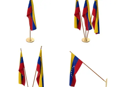 Venezuela Flag Pack 3D model
