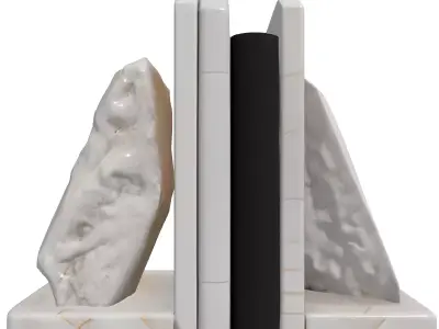 Luxury Marble Geode Bookends Set Low-poly 3D model