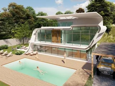 MODERN VILLA 3D model order