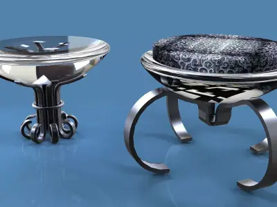 Contemporary stools Free 3D model