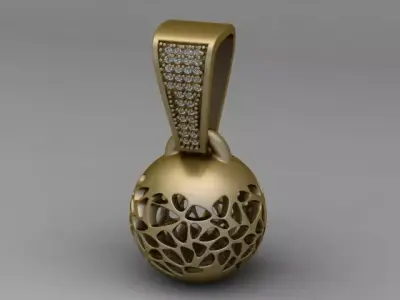 Lattice Orb PendanT Luxury Openwork Sphere Jewelry  3D print model