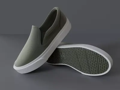 Womens cloth shoes slippers 3D model