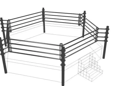 Ring Arena - 6 sided 3D model