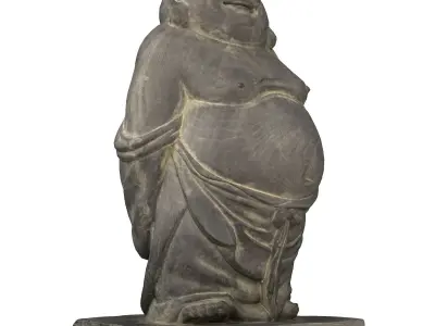 Fat Buddha Low-poly 3D model