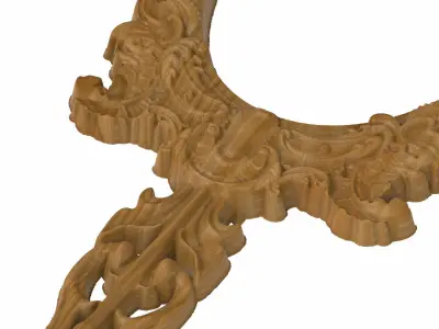 Carved picture frame STL 3D model 6