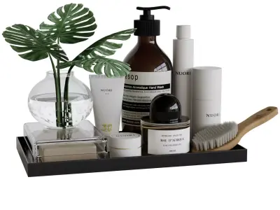 Decorative set spa tray 3D model