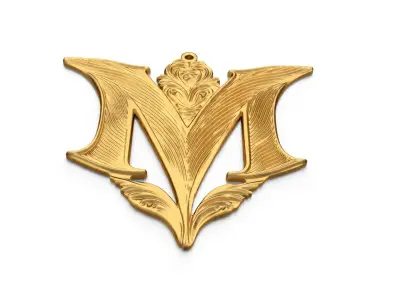 Alphabet Letter Pendant 3D print model