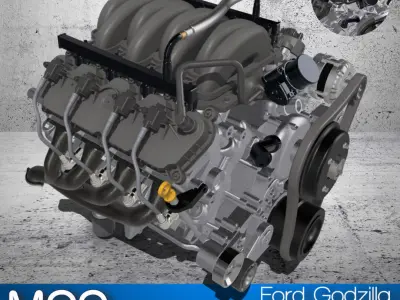 Godzilla V8 Engine OEM spec 3D print model