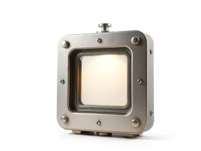 Industrial Wall Light Model Pack with Metal Casing Low-poly 3D model