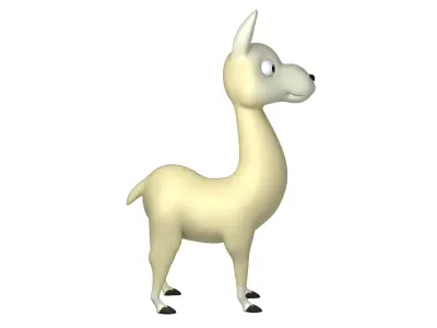 Llama Cartoon 3D model