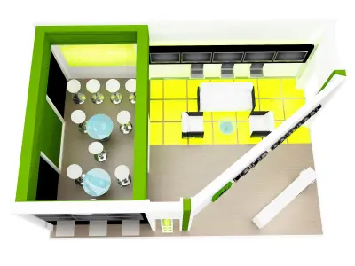 Booth Exhibition Stand a74  3D model