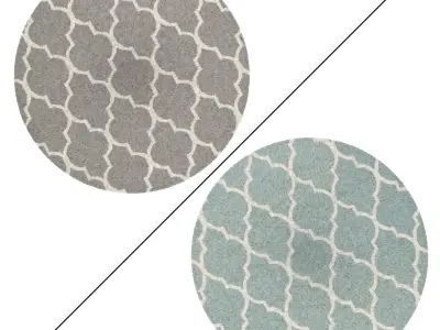 Round Rug Set 80 3D model