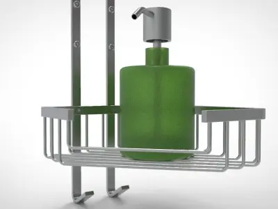 NURBS BATHROOM SHOWER SHELVES 3D model 3D model