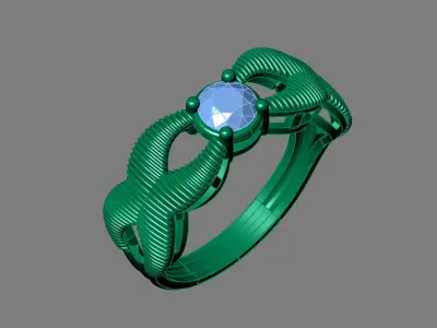 Rings for Women Womens Rings Stone Ring Ready STL 3DM Models  3D print model 17