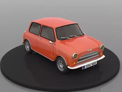 Austin Mini 1967 Car 3d Model 3D model