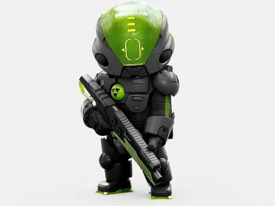  TROOPER ALIENWARE  Rigged for Unreal Engine - Unity - MIXAMO 3D model