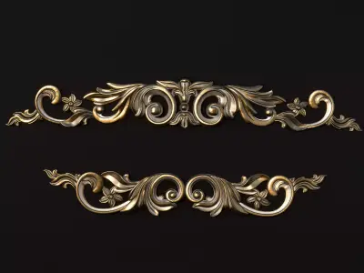 Ornament Gold 01 3D model
