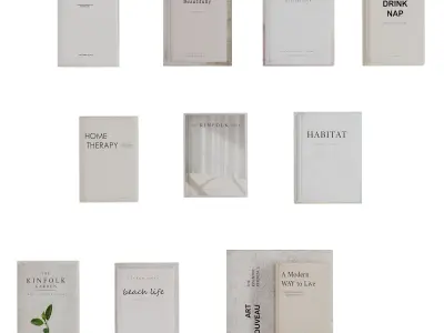 Book Set 01-Coffee Table Books 3D model