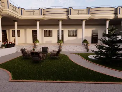 traditional village house  Free 3D model