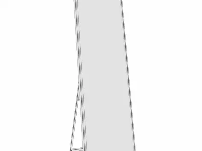 Loeffler Modern - Contemporary Full Length Mirror 3D model