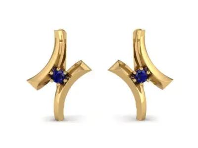 Earrings Sapphire 3D print model