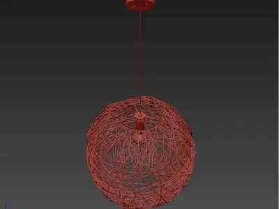Rattan Lamp Wicker 3D model