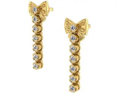 earring  bow 3D print model