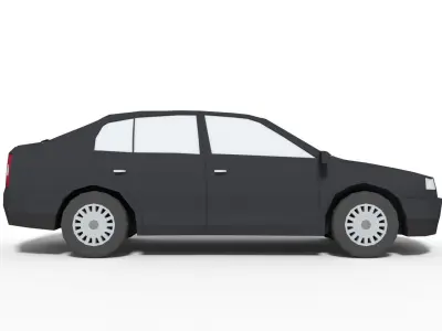 Low Poly Family Car Low-poly 3D model