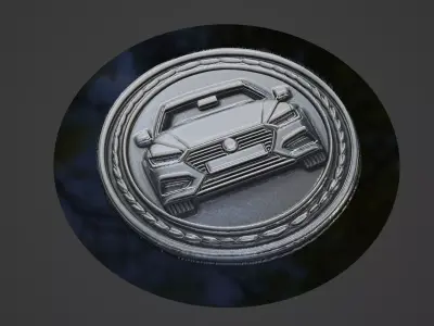 Car Medallion 3D print model 2