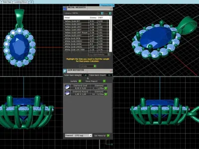 Beautiful pendant Oval 8x6mm 3D print model
